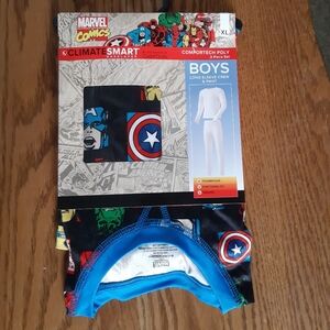 Cuddl Duds Marvel Comics Faces Avengers Climate Smart Set NWT Long Johns XL